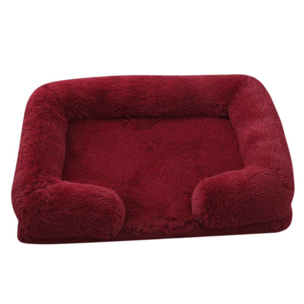 Plush Rectangle Pet Bed | Cozy Winter Dog Bed for Maximum Comfort