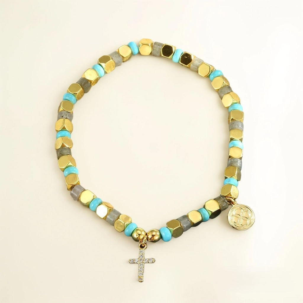 Pulseira Retro com Cruz