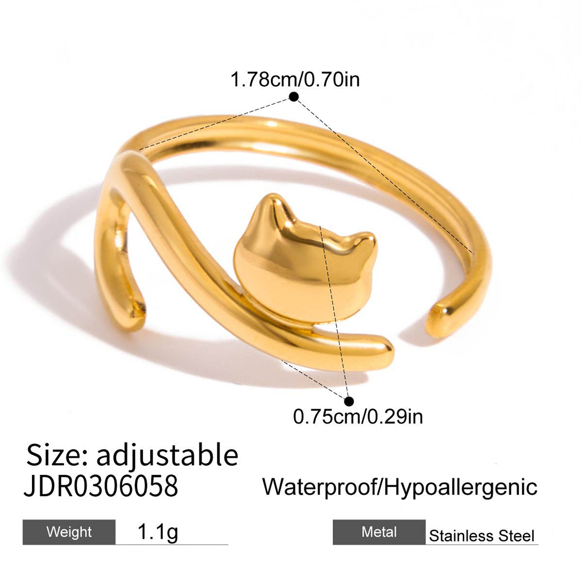 Anel Pet Lovers em Aço Inoxidável