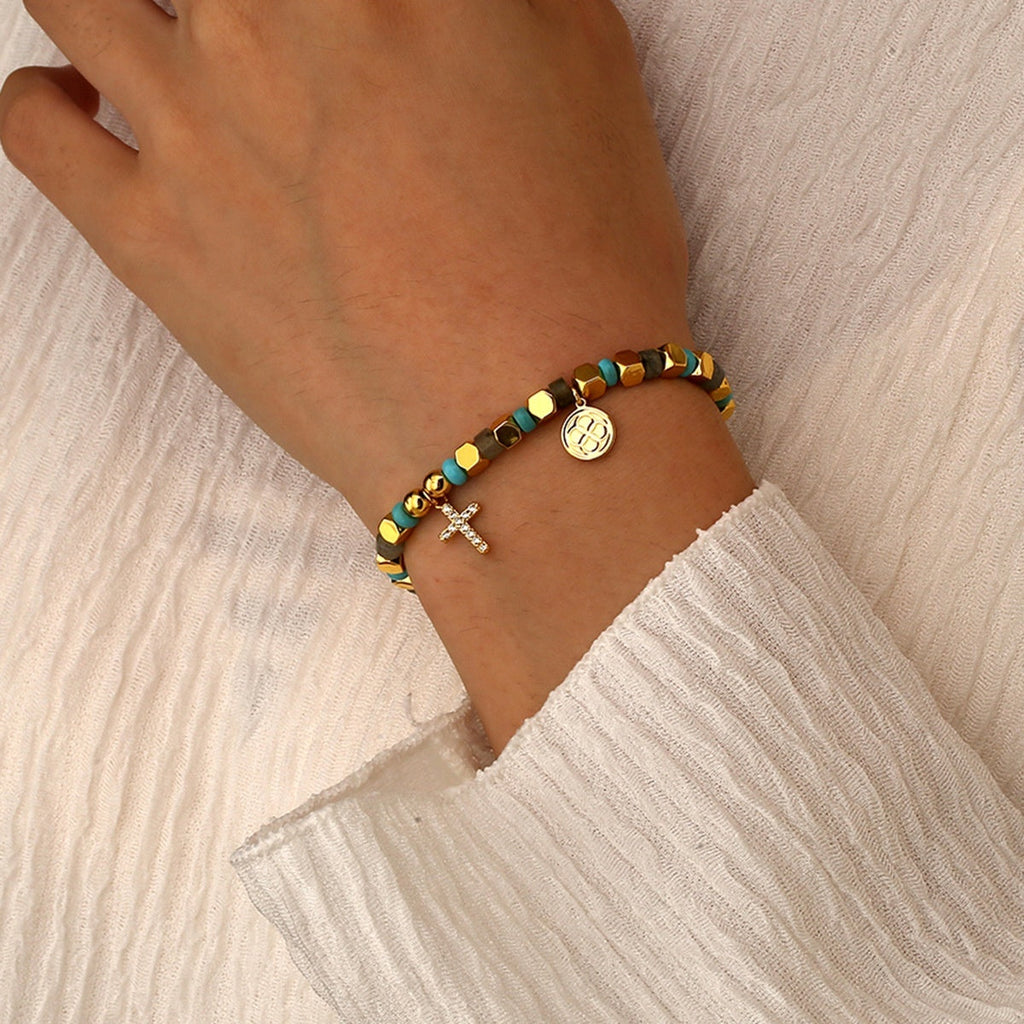 Pulseira Retro com Cruz