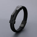 Leather and Titanium Steel Bracelet