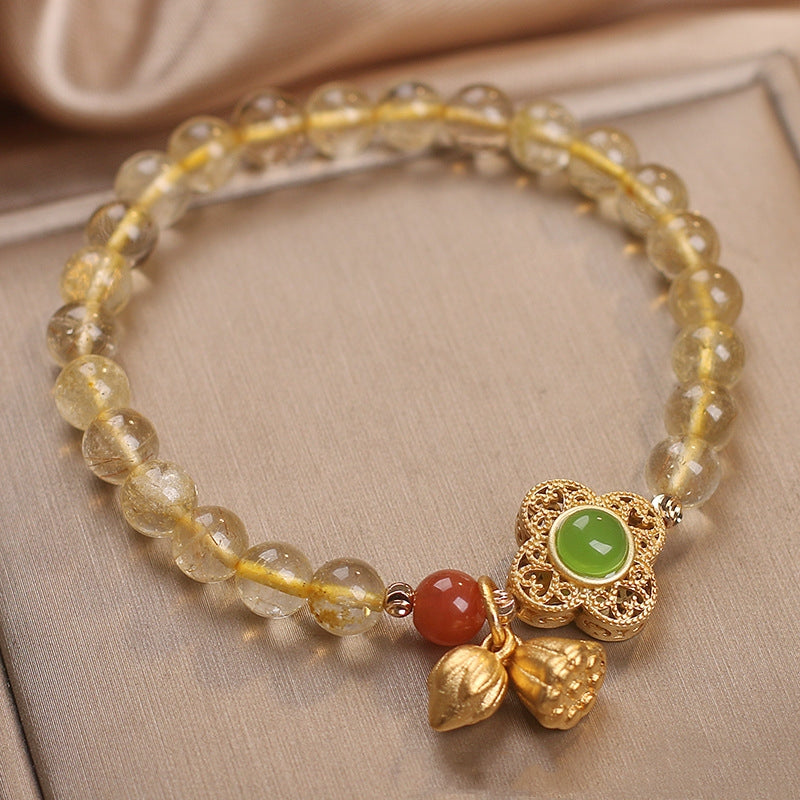 Citrine Lotus Bracelet