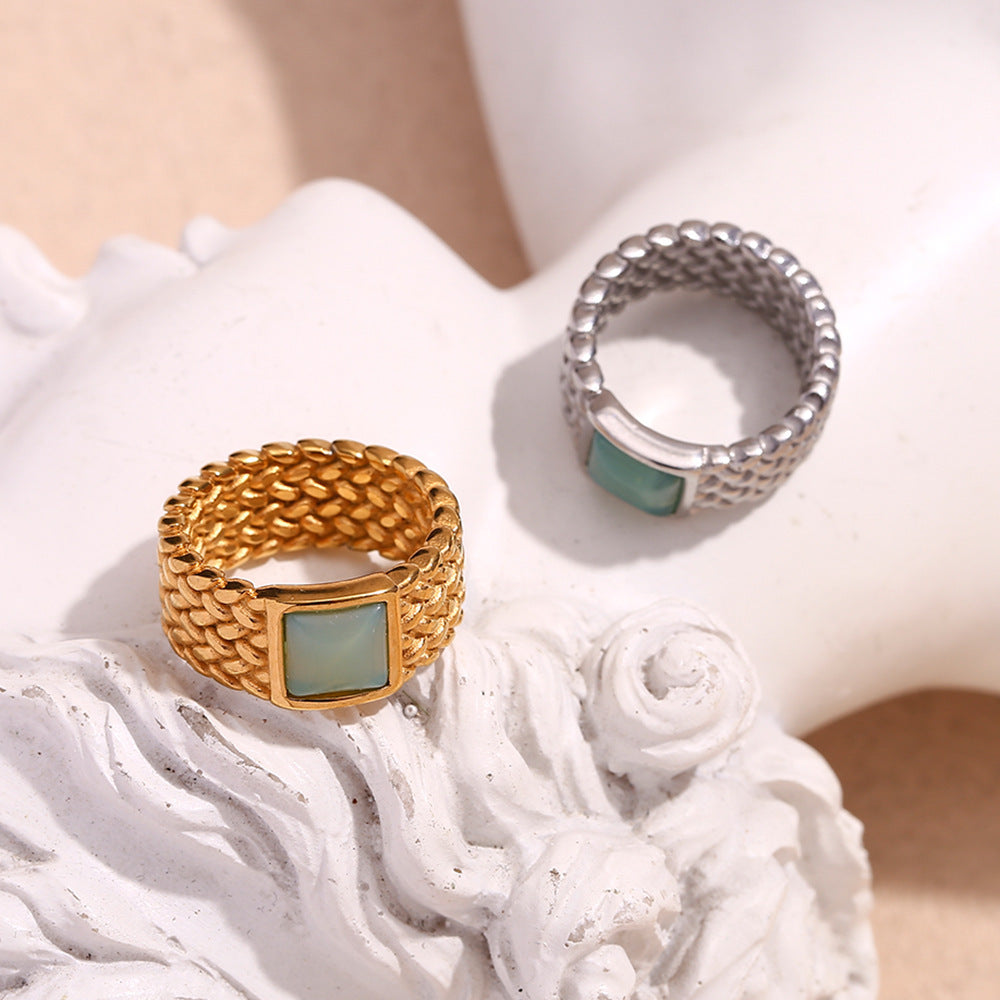 Anel Vintage em Aço Inoxidável 316L