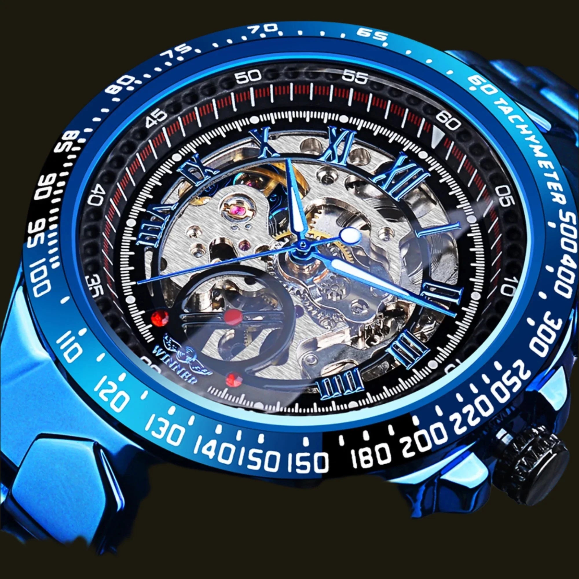Men's Mechanical Sport Golden Watch