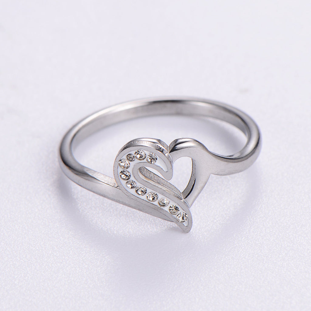Stainless Steel Heart Ring