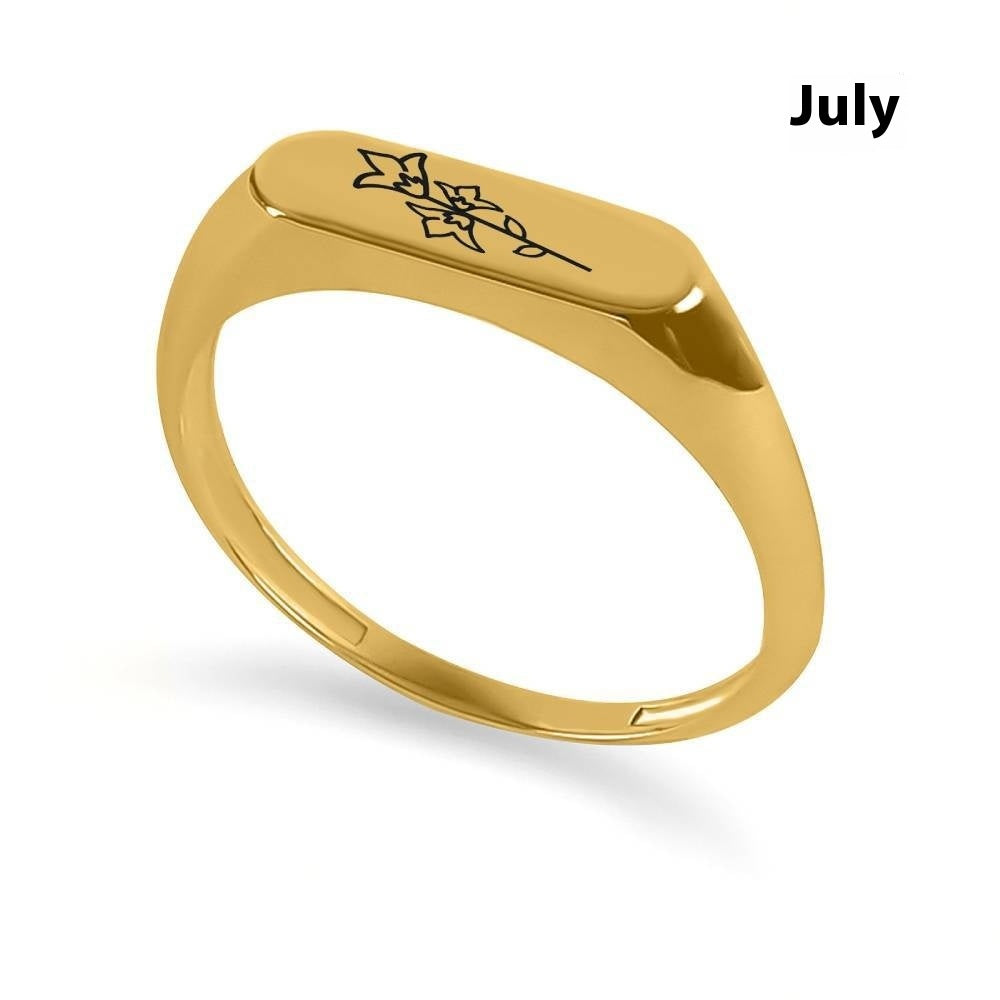 Anel Mês do Ano em Aço Inoxidável