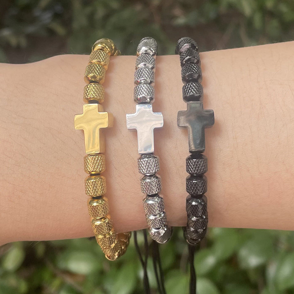 Stainless Steel Cross Bracelet
