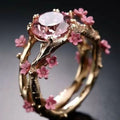 Flower Ring with Cubic Zirconia