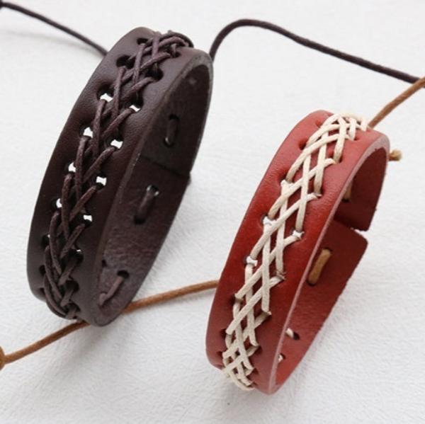 Pulsera de cuero vintage