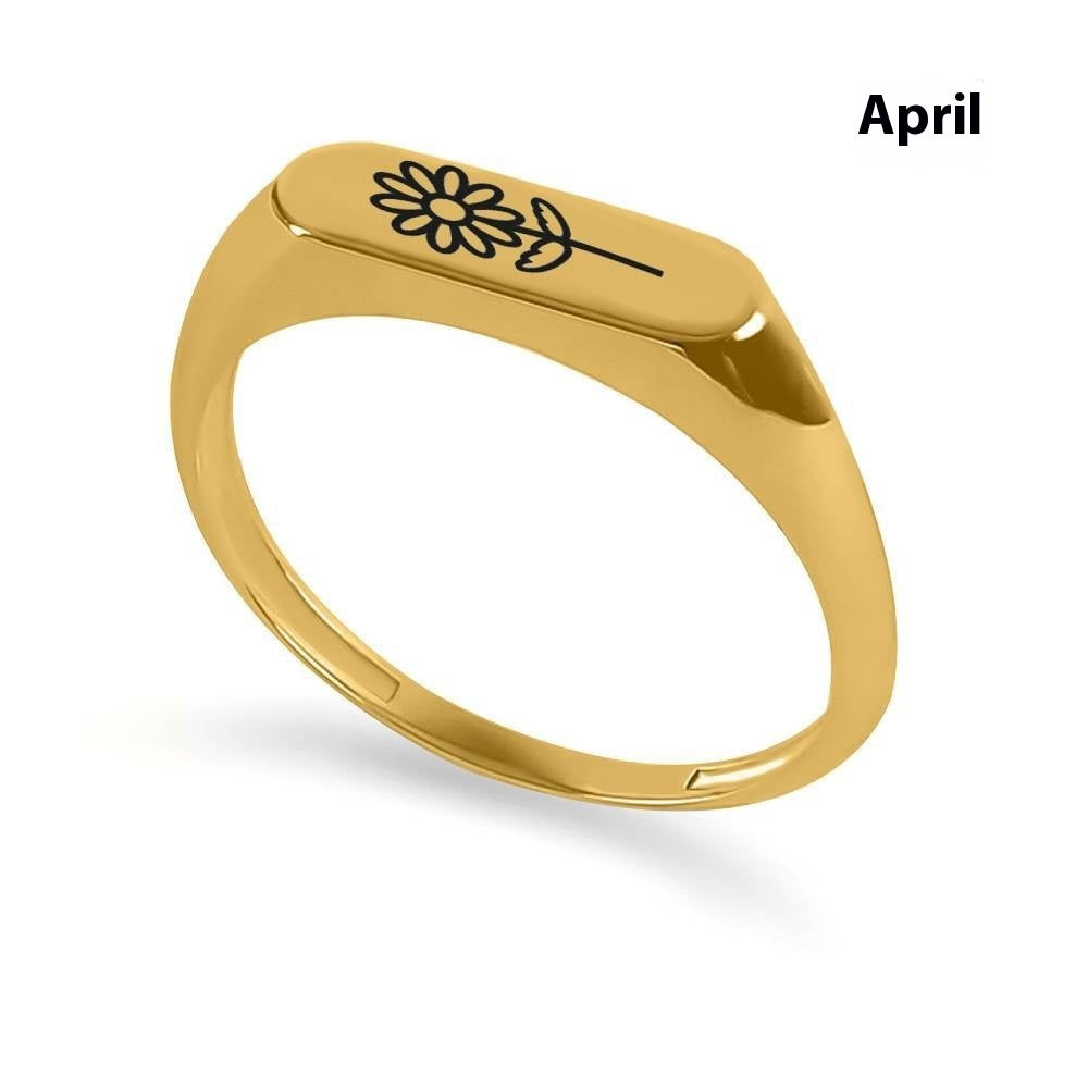 Anel Mês do Ano em Aço Inoxidável