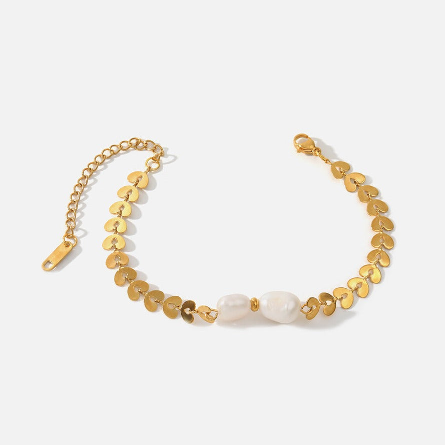 Stainless Steel Pearl Bracelet