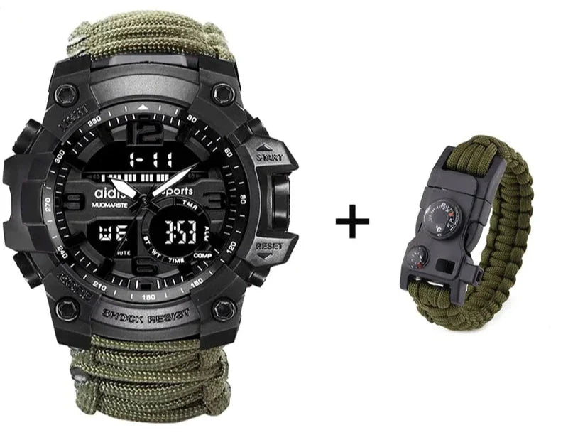 Waterproof LED Military Sports Watch