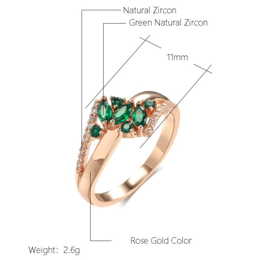 Flower Ring with Cubic Zirconia