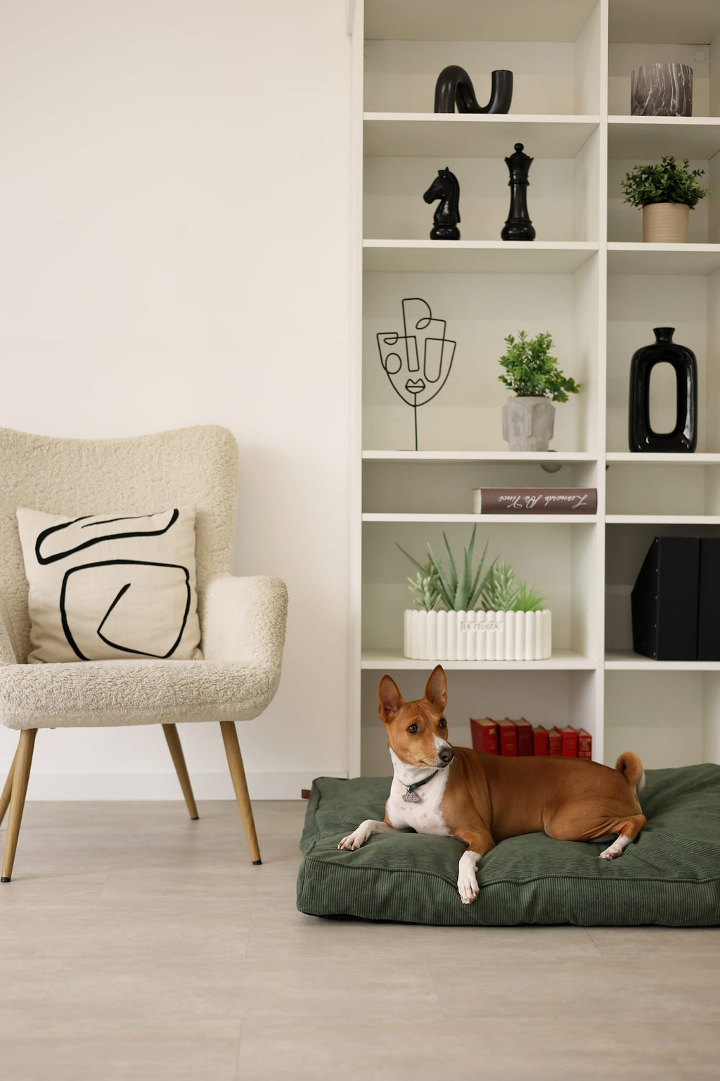 Large Rectangular Dog Bed CORY by FOFFINY — Washable Cover