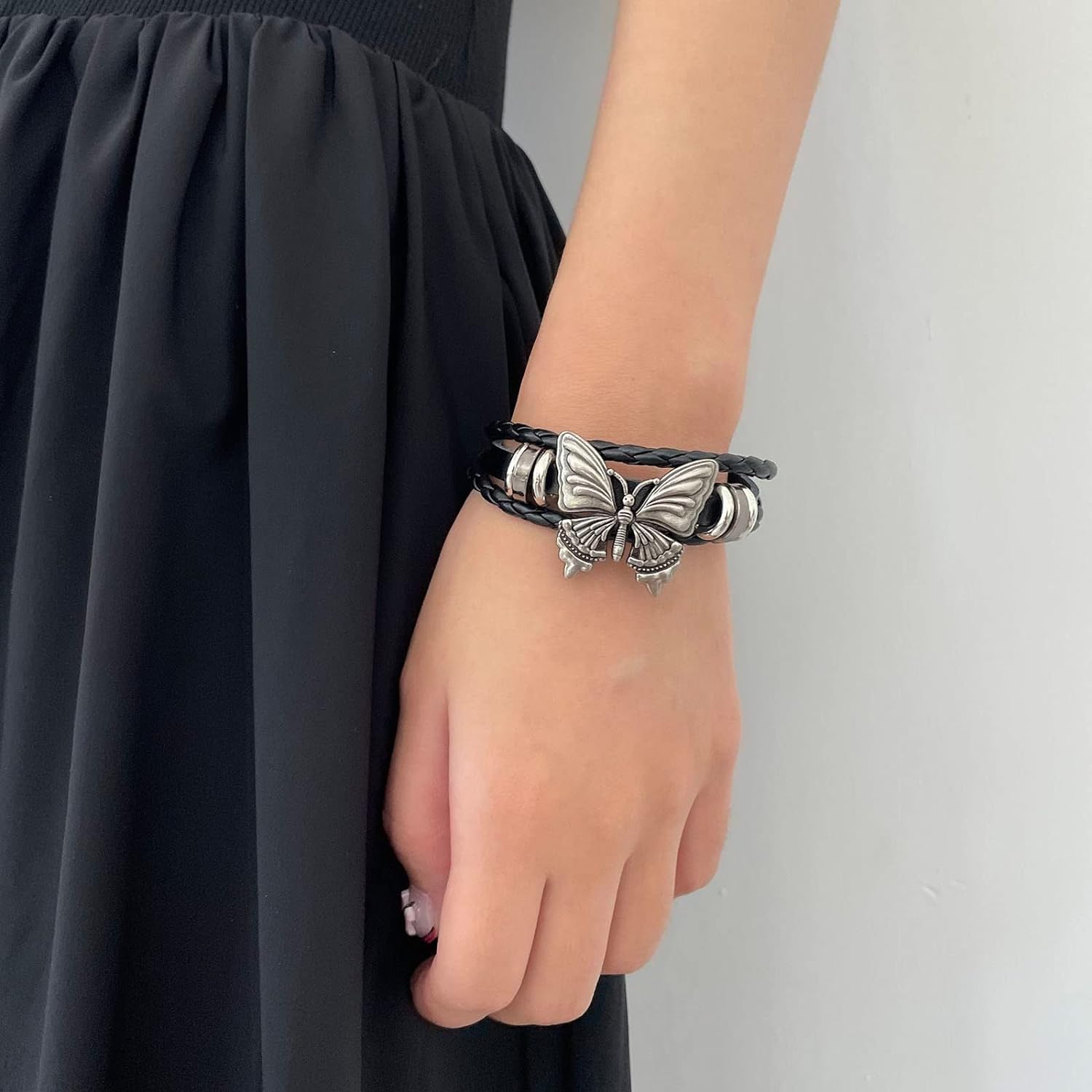 Pulseira e Colar Gargantilha Punk de Couro