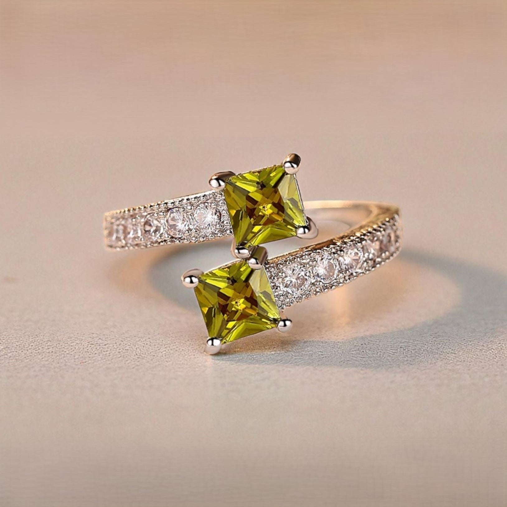 Elegance Duet Ring in Cubic Zirconia