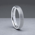Anillo de pareja de acero de tungsteno cepillado