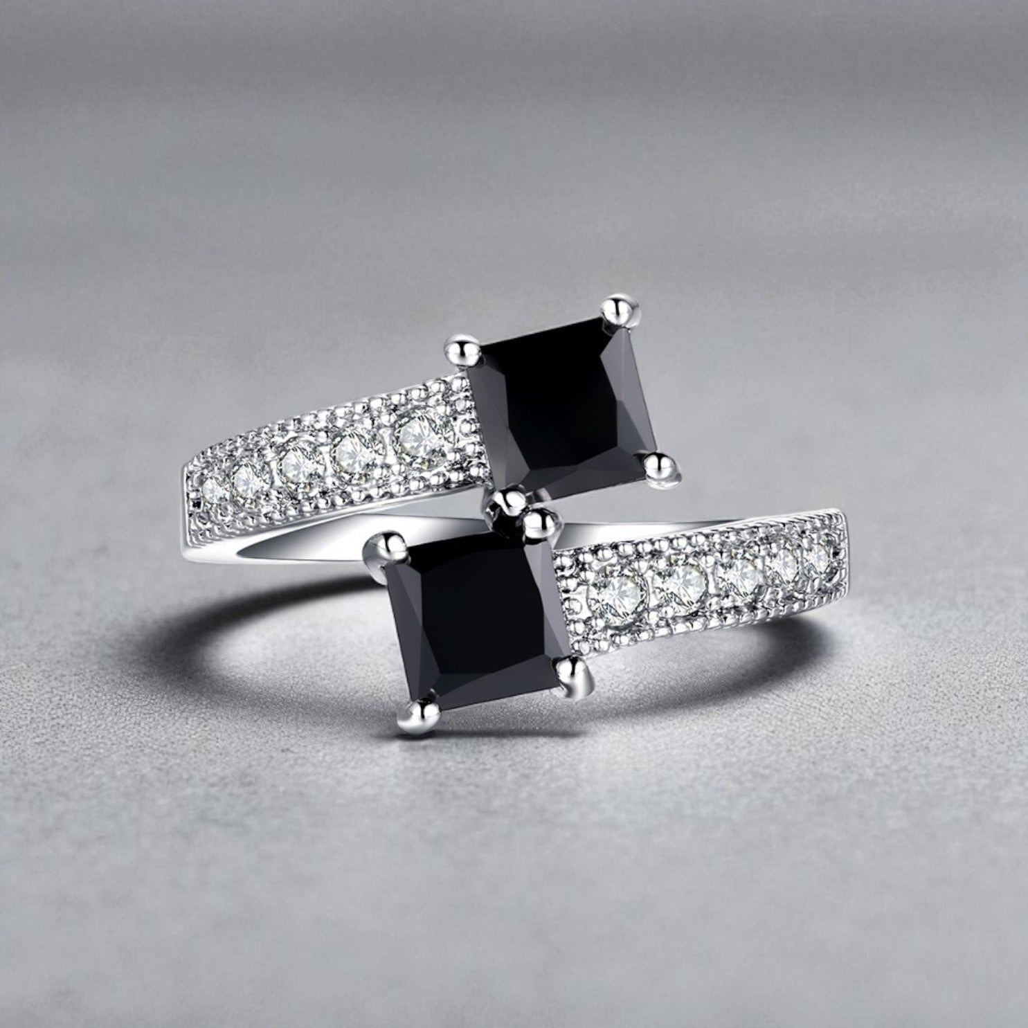 Elegance Duet Ring in Cubic Zirconia