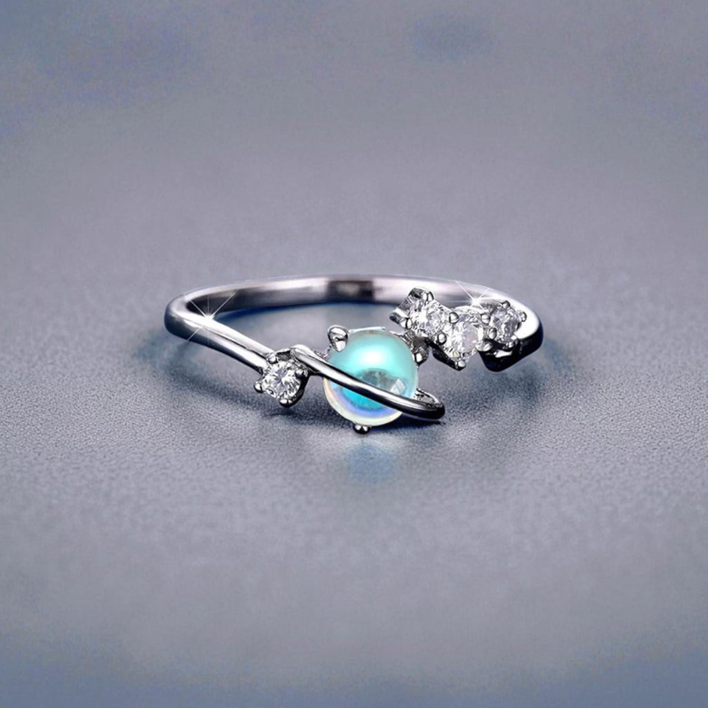 Anel Planetário com Zircónias