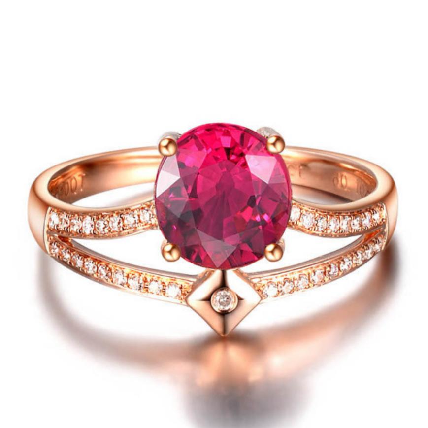 Anel Aurora com Turmalina e Brilho Pavé