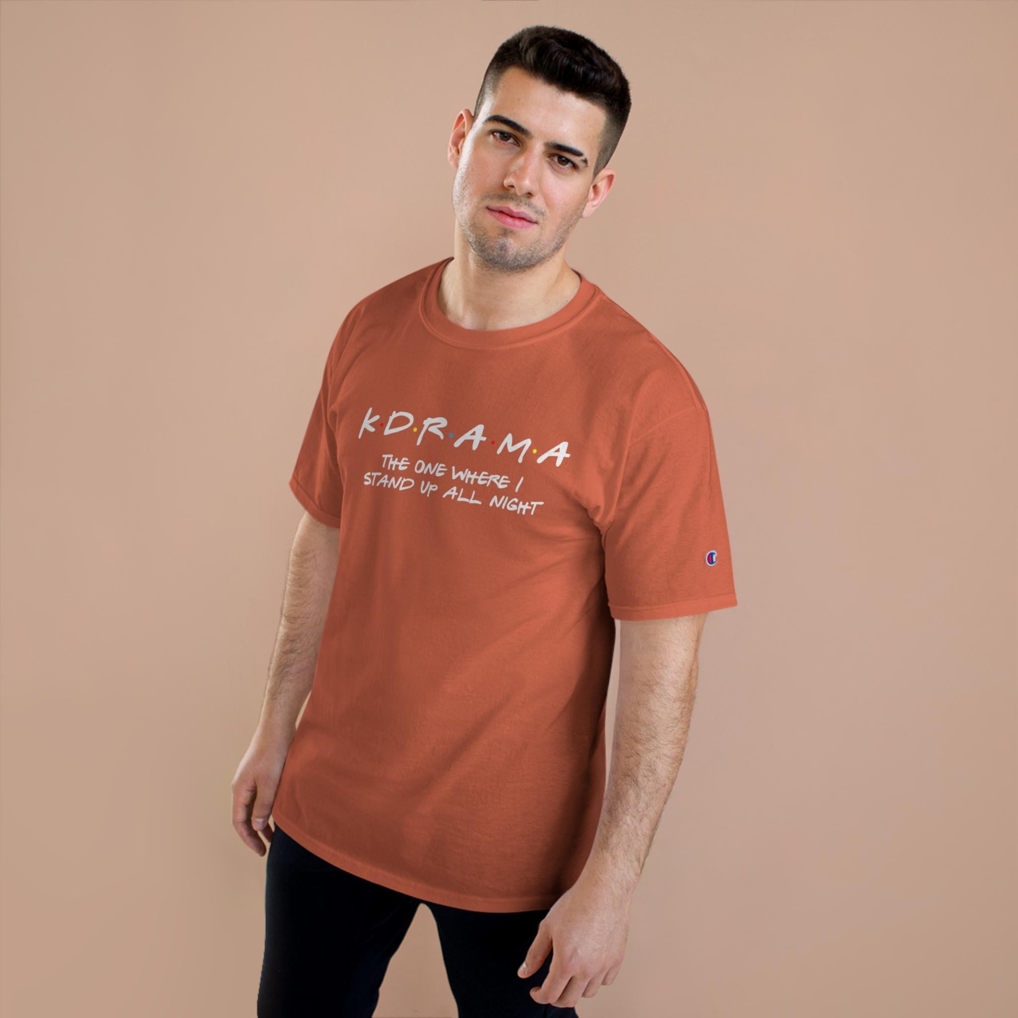 First K-Drama Champion T-Shirt: The One Where I Stand Up All Night", Comfy & Trendy, Perfect for K-Drama Fans Who Binge-Watch All Night