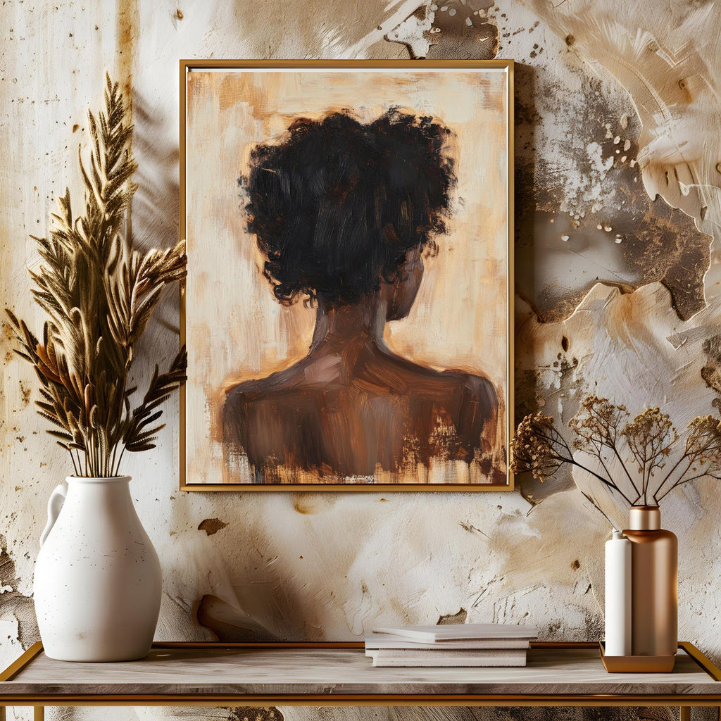 Abstract Black Woman Art Print: Modern Silhouette (Digital Download, Multiple Sizes Available)