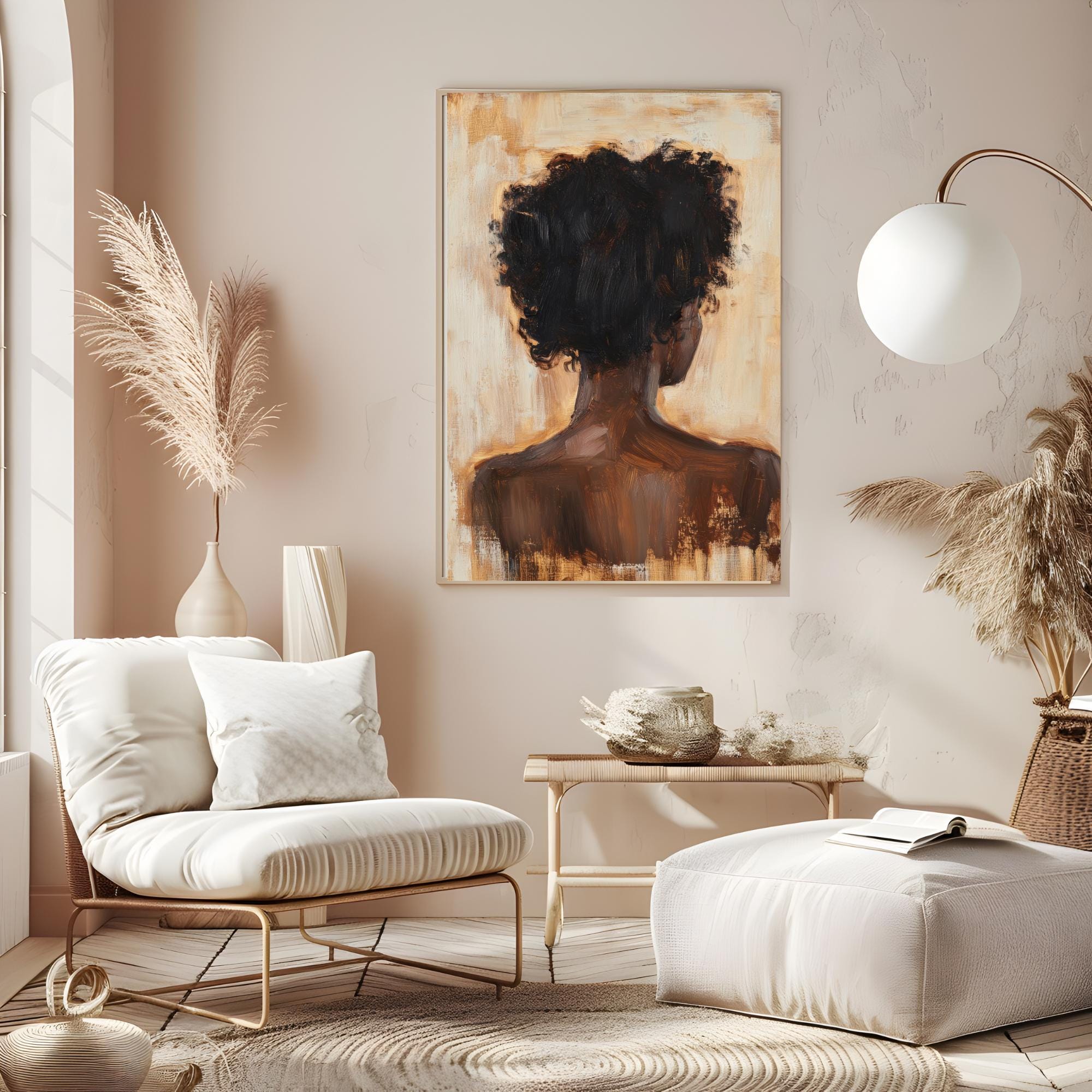 Abstract Black Woman Art Print: Modern Silhouette (Digital Download, Multiple Sizes Available)