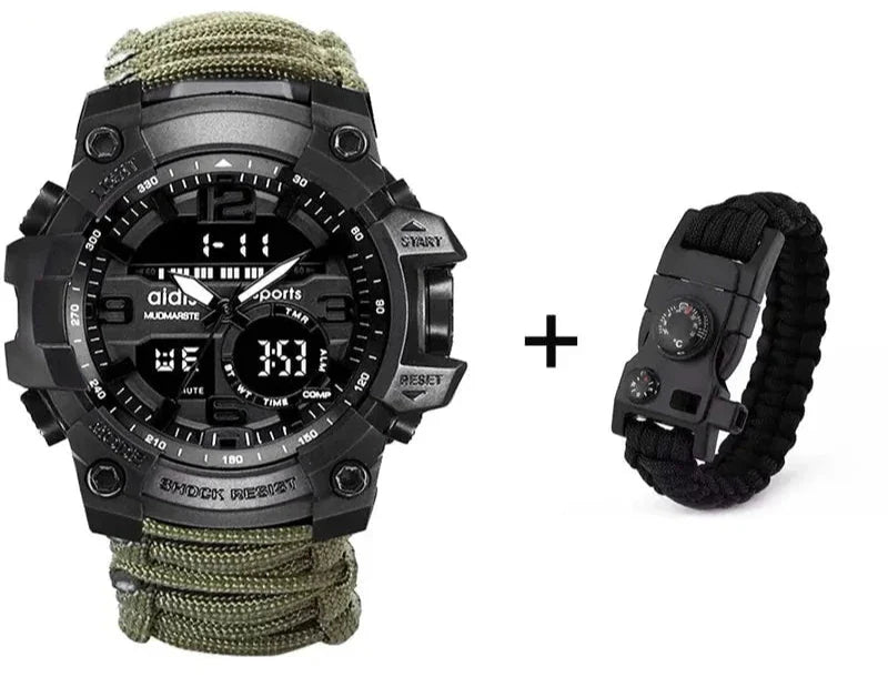 Waterproof LED Military Sports Watch