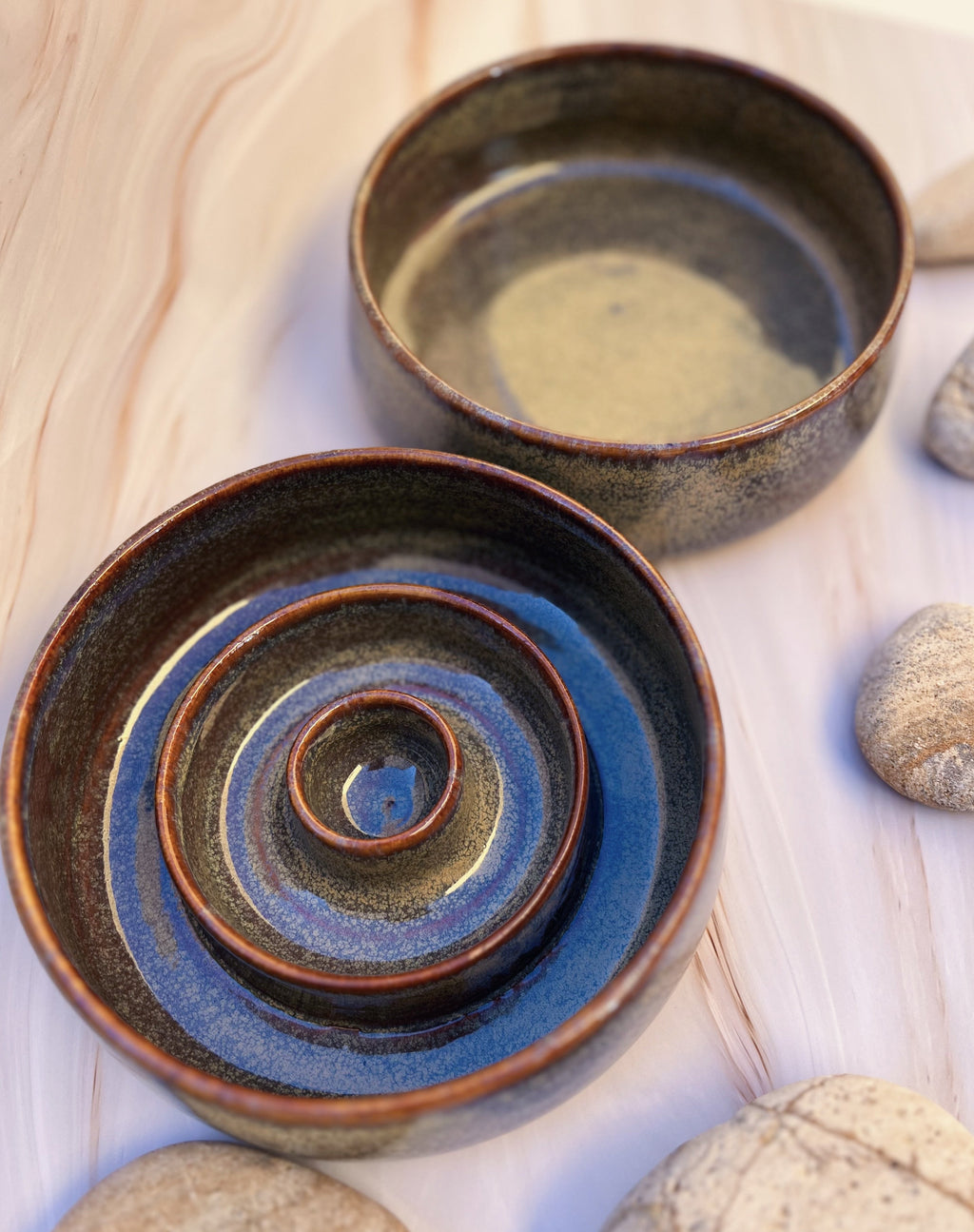 Ceramic Slow Feed Bowl "Toscana"