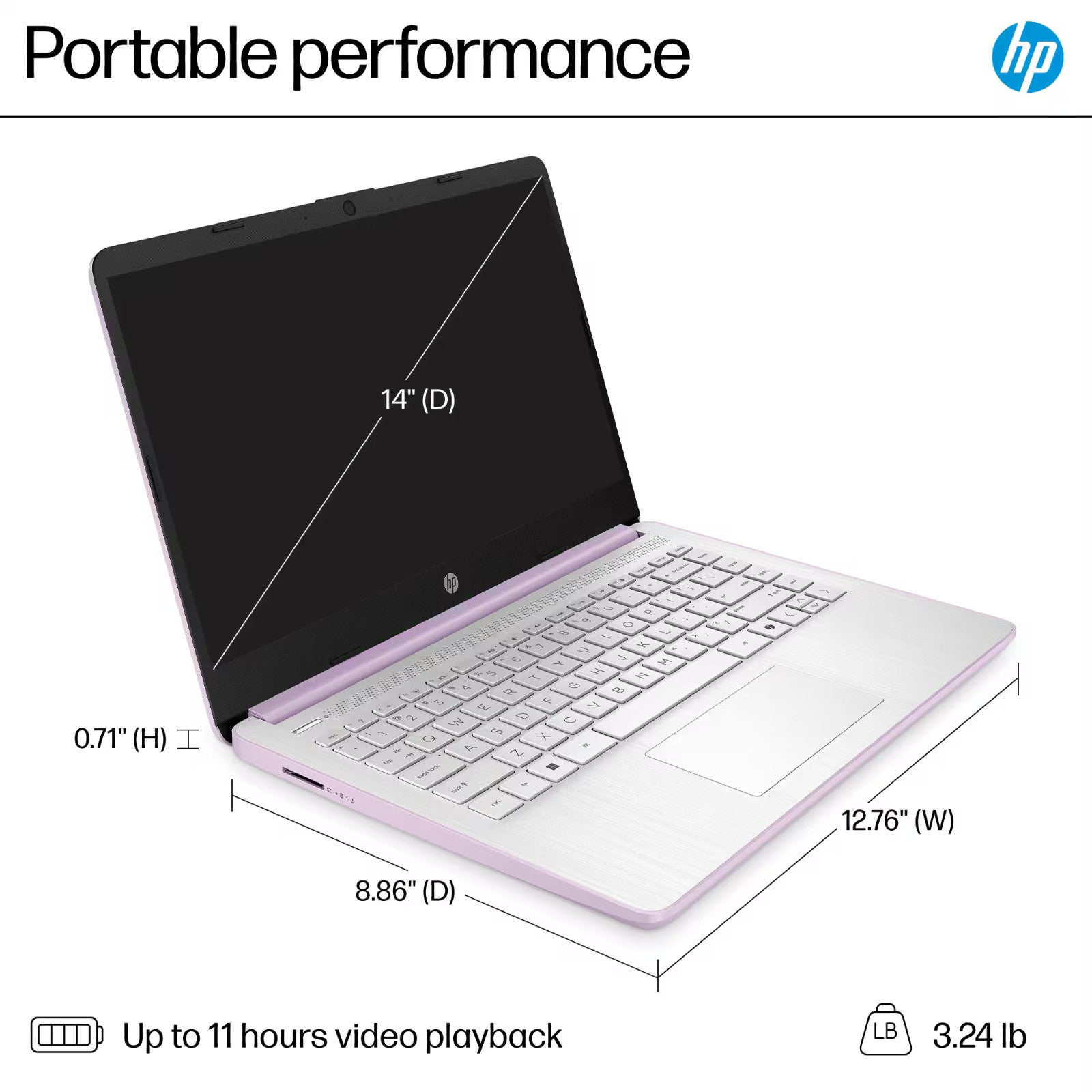 2025 HP Laptop Computer 14 Quad-Core Intel Processor 16GB RAM 628GB Storage