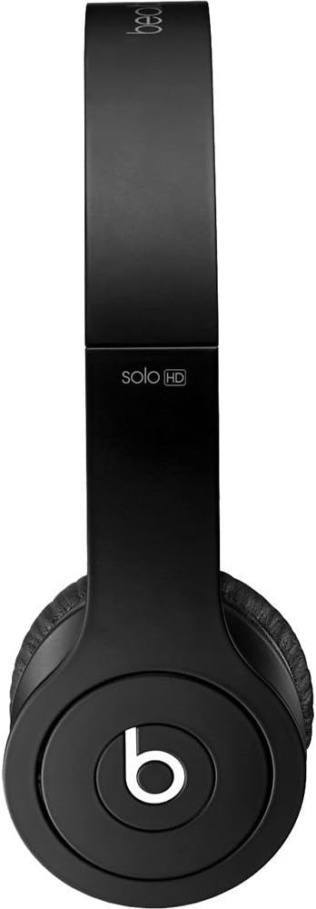 Beats Solo HD On-Ear Headphones Black Dual-Driver Sound In-Line Mic 3.5mm New