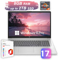 2025 HP 17 Laptop Computer Office 2024 Ryzen 5 8GB RAM &amp; Up to 2TB SSD Win Pro 