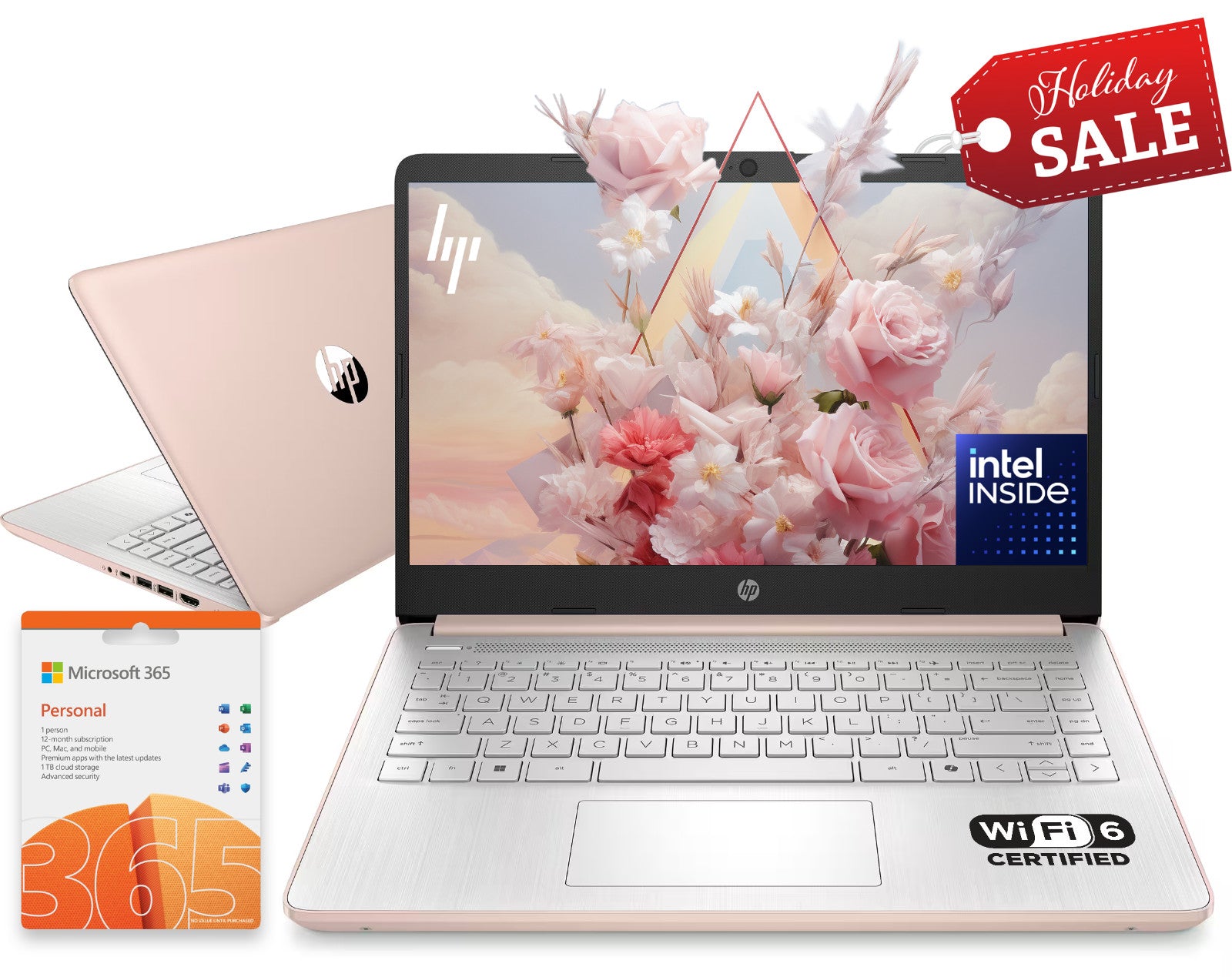 2025 HP Laptop Computer 14" 4-Core Intel CPU 16GB RAM 628GB Storage Win 11 Pro