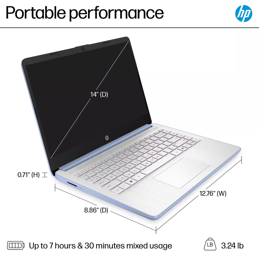 2025 HP Laptop Computer 14 Quad-Core Intel Processor 16GB RAM 628GB Storage