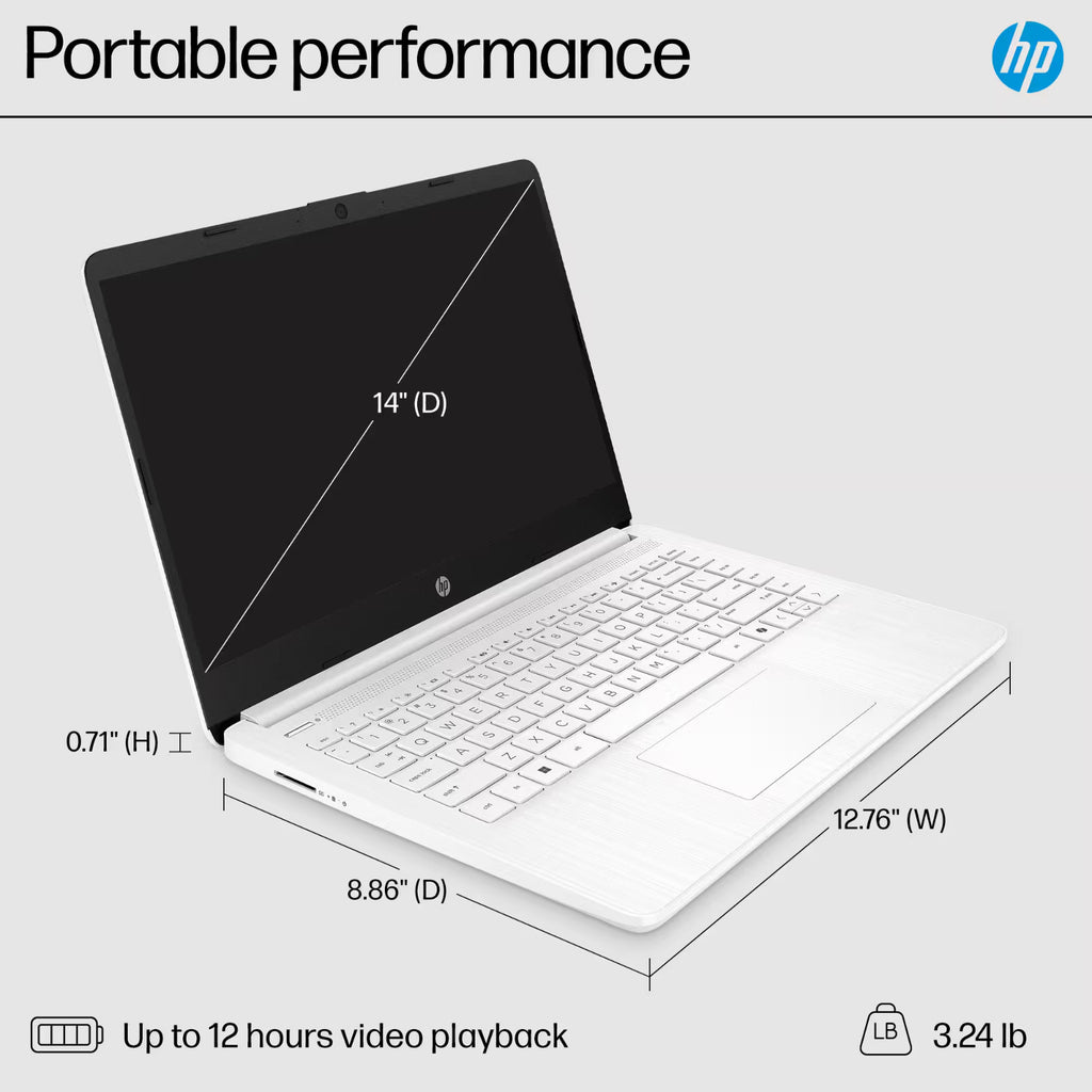 2025 HP Slim Laptop Computer 14 Intel CPU 16GB RAM 564GB Storage Office 365