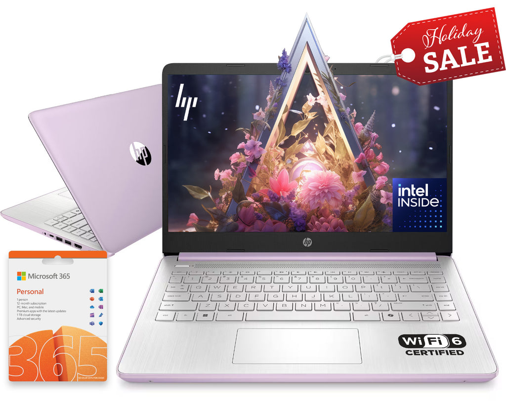 2025 HP Laptop Computer 14" 4-Core Intel CPU 16GB RAM 628GB Storage Win 11 Pro