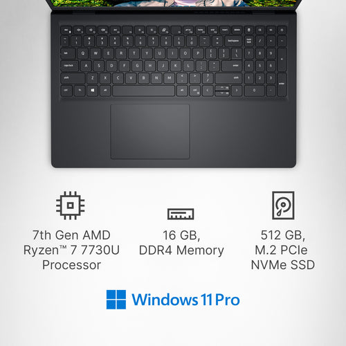 2025 Dell Inspiron 15 Laptop Office 2024 FHD Touch Ryzen 7 7730U 16GB 512GB SSD