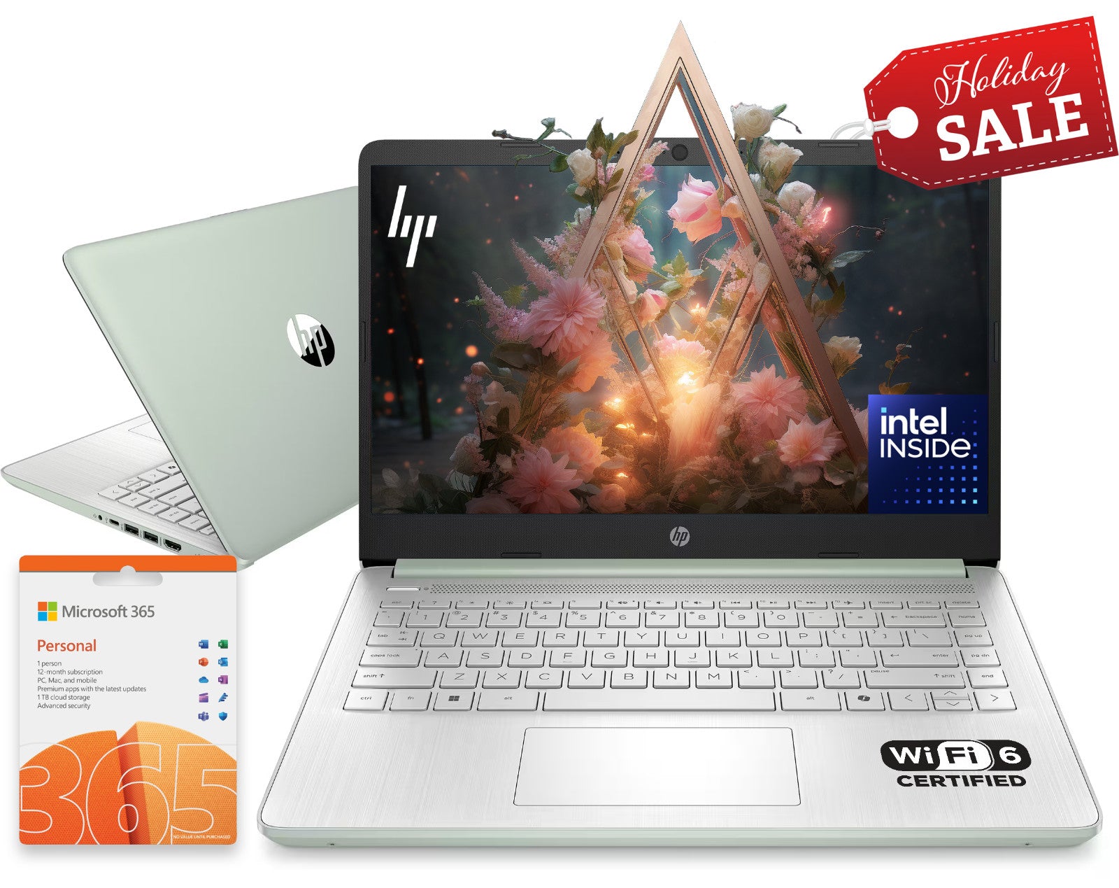 2025 HP Laptop Computer 14" 4-Core Intel CPU 16GB RAM 628GB Storage Win 11 Pro