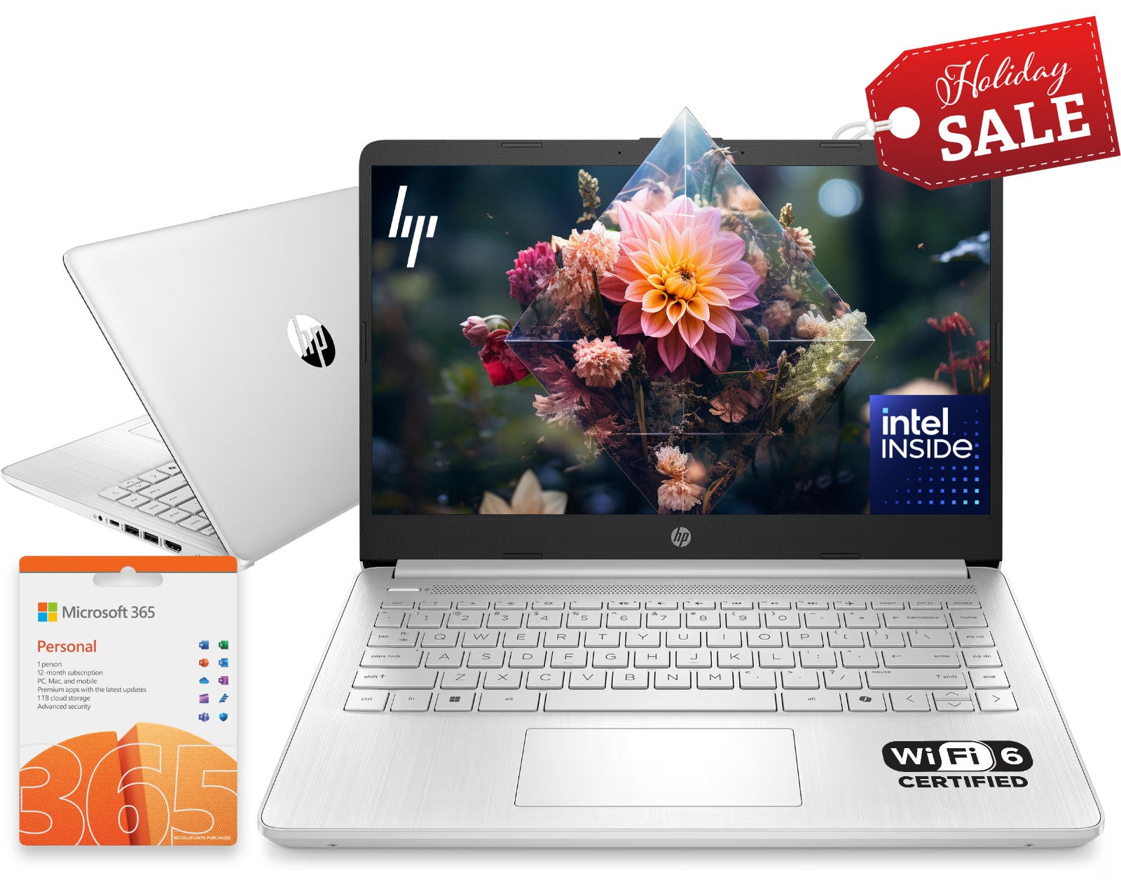 2025 HP Laptop Computer 14" 4-Core Intel CPU 16GB RAM 628GB Storage Win 11 Pro