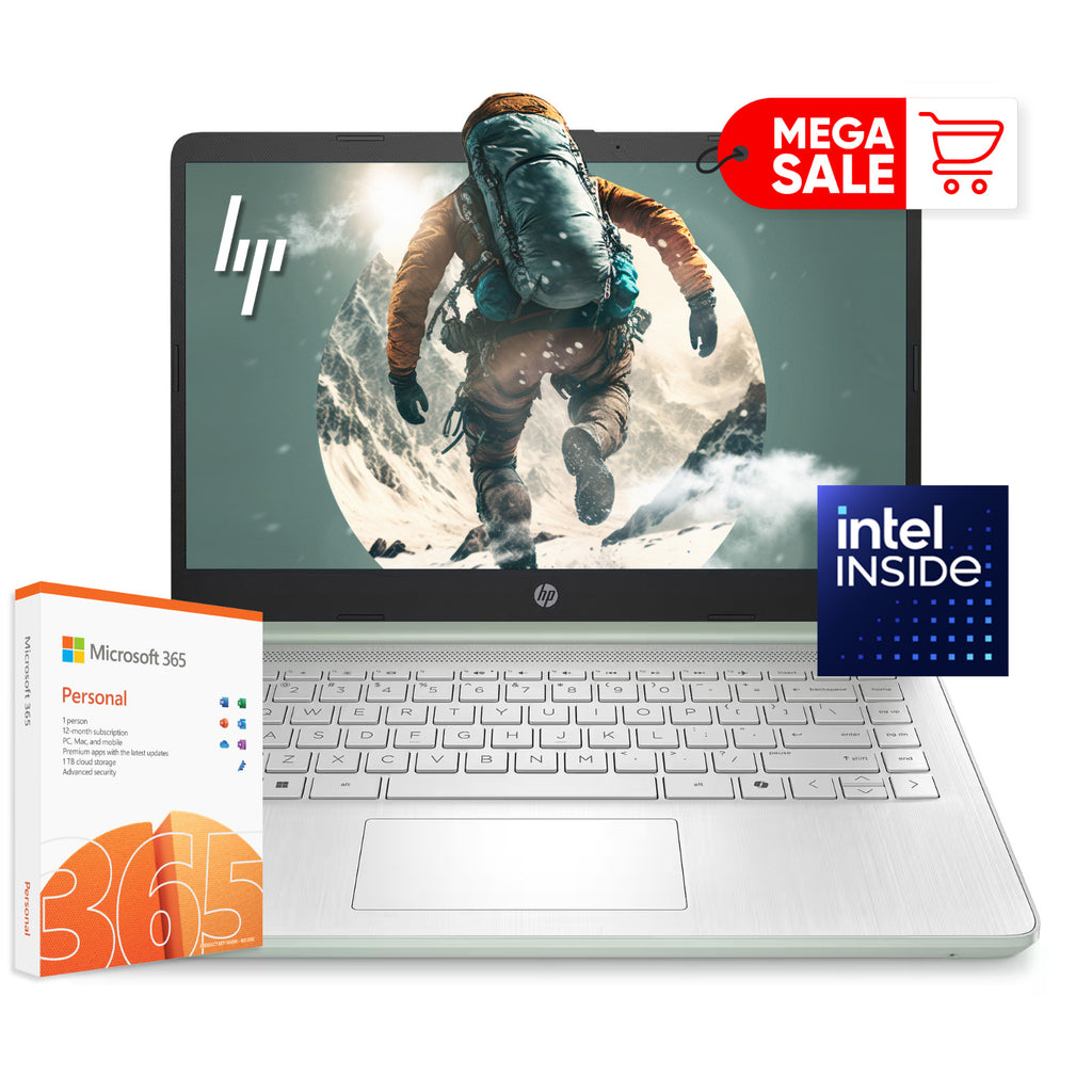 2025 Newest HP Laptop 14" Quad-Core Intel Processor Up to 16GB RAM 384GB Storage