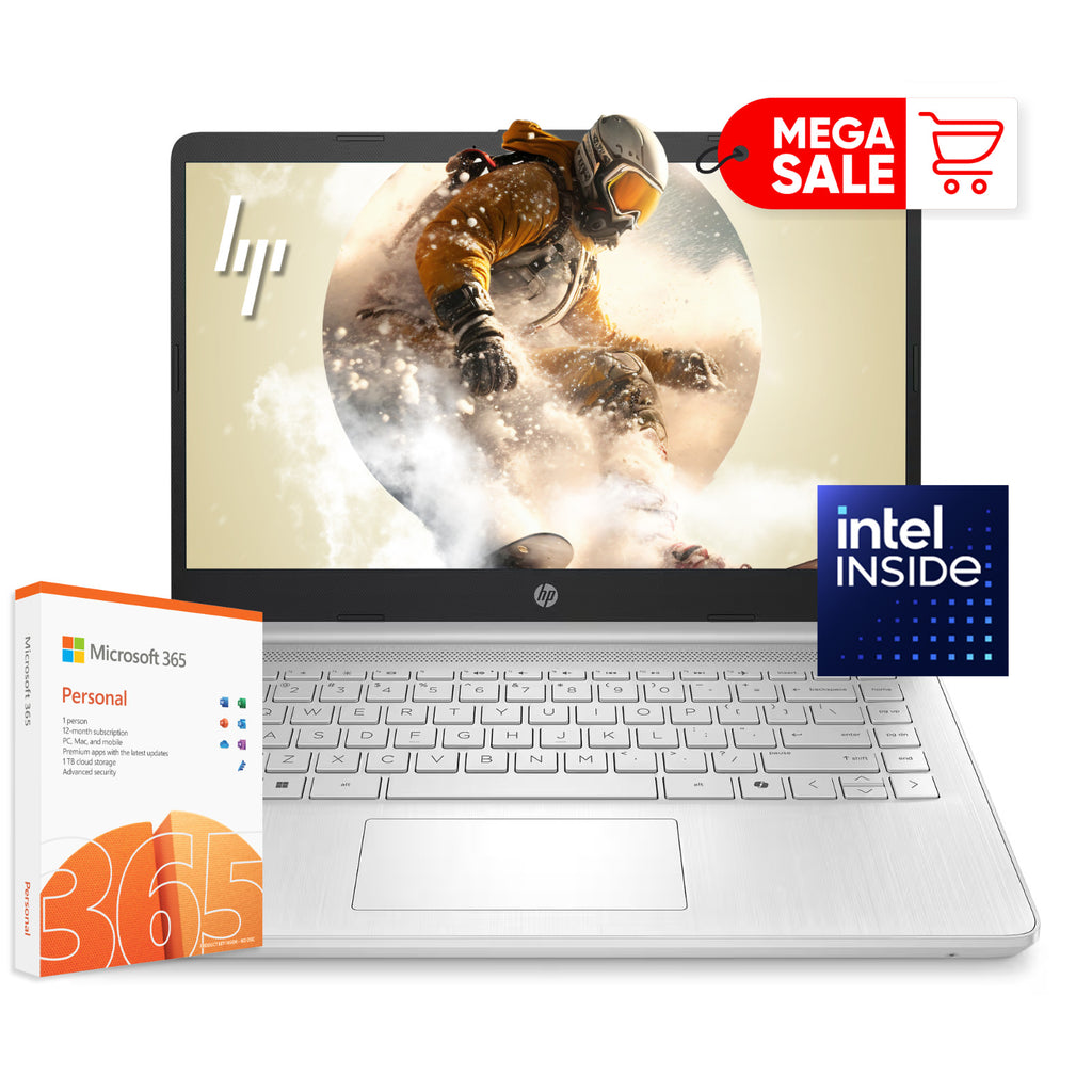 2025 Newest HP Laptop 14" Quad-Core Intel Processor Up to 16GB RAM 384GB Storage