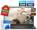 2025 Dell Inspiron 15 Laptop Office 2024 FHD Touch Ryzen 7 7730U 16GB 512GB SSD