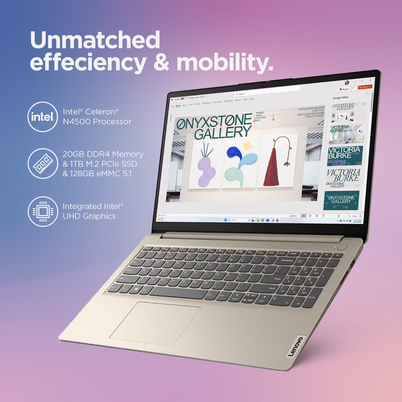 2025 Lenovo IdeaPad Laptop 15.6" 1-Yr MS 365 Intel Dual-Core 20GB RAM & 1TB SSD