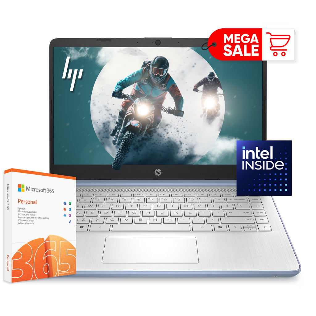 2025 Newest HP Laptop 14" Quad-Core Intel Processor Up to 16GB RAM 384GB Storage