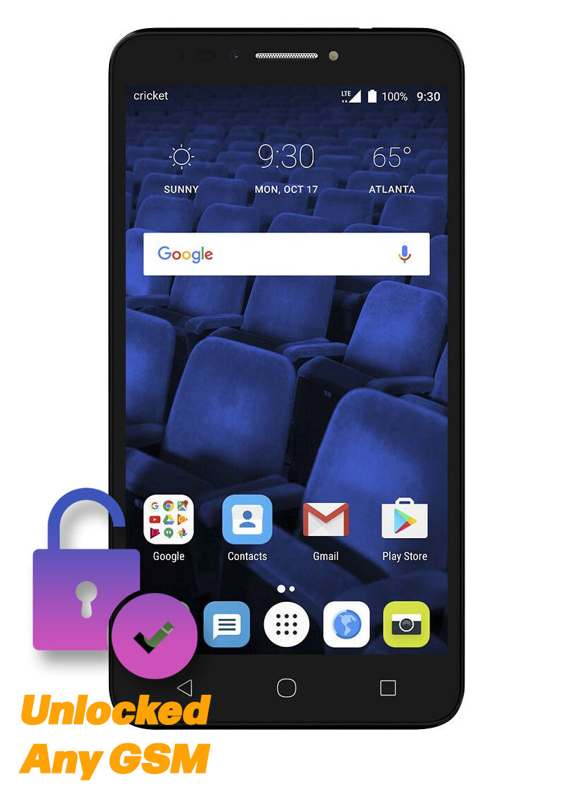 Unlocked Any GSM Alcatel Pixi Theatre 4G LTE 6" Smartphone 16GB Black - OPEN BOX