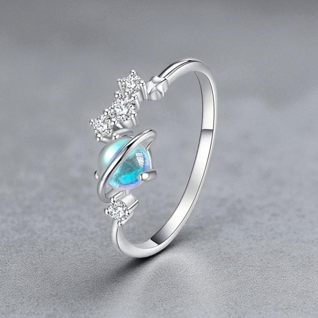 Anel Planetário com Zircónias