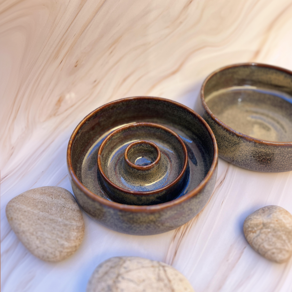 Ceramic Slow Feed Bowl "Toscana"