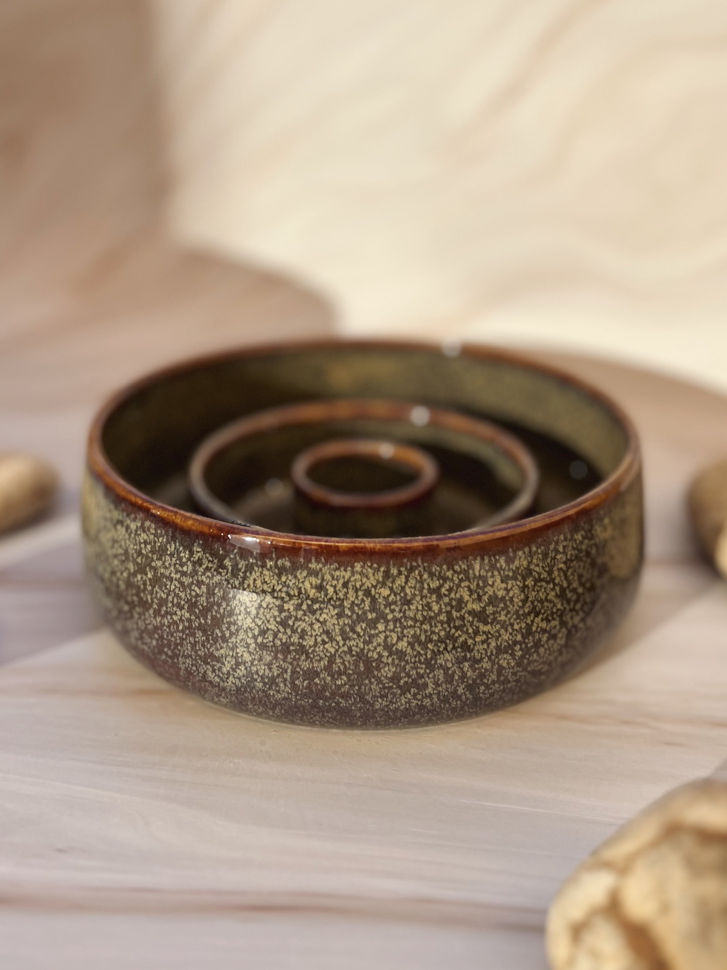 Ceramic Slow Feed Bowl "Toscana"