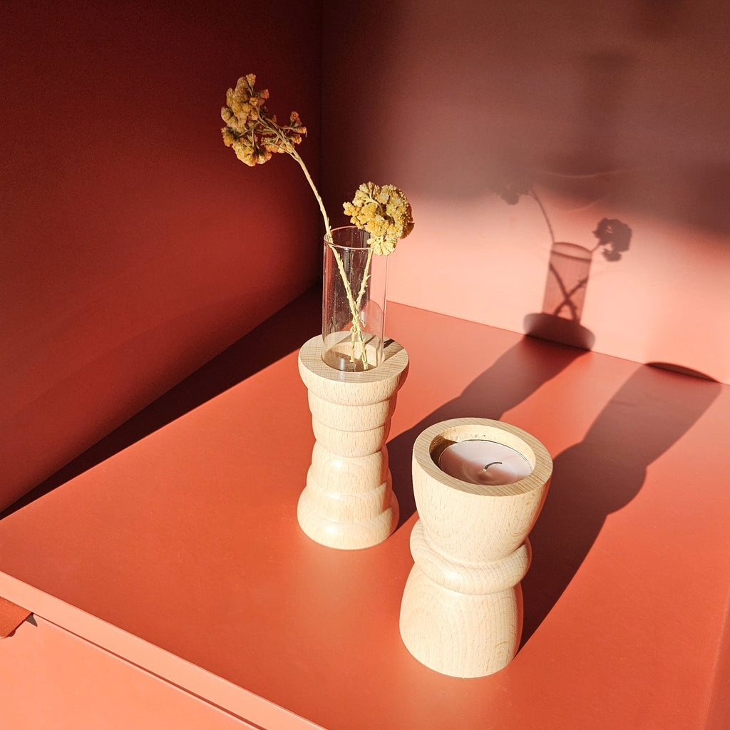 Turns 3 in 1 - Pure Wood III - Candle Holder / Tea Light Holder / Vase