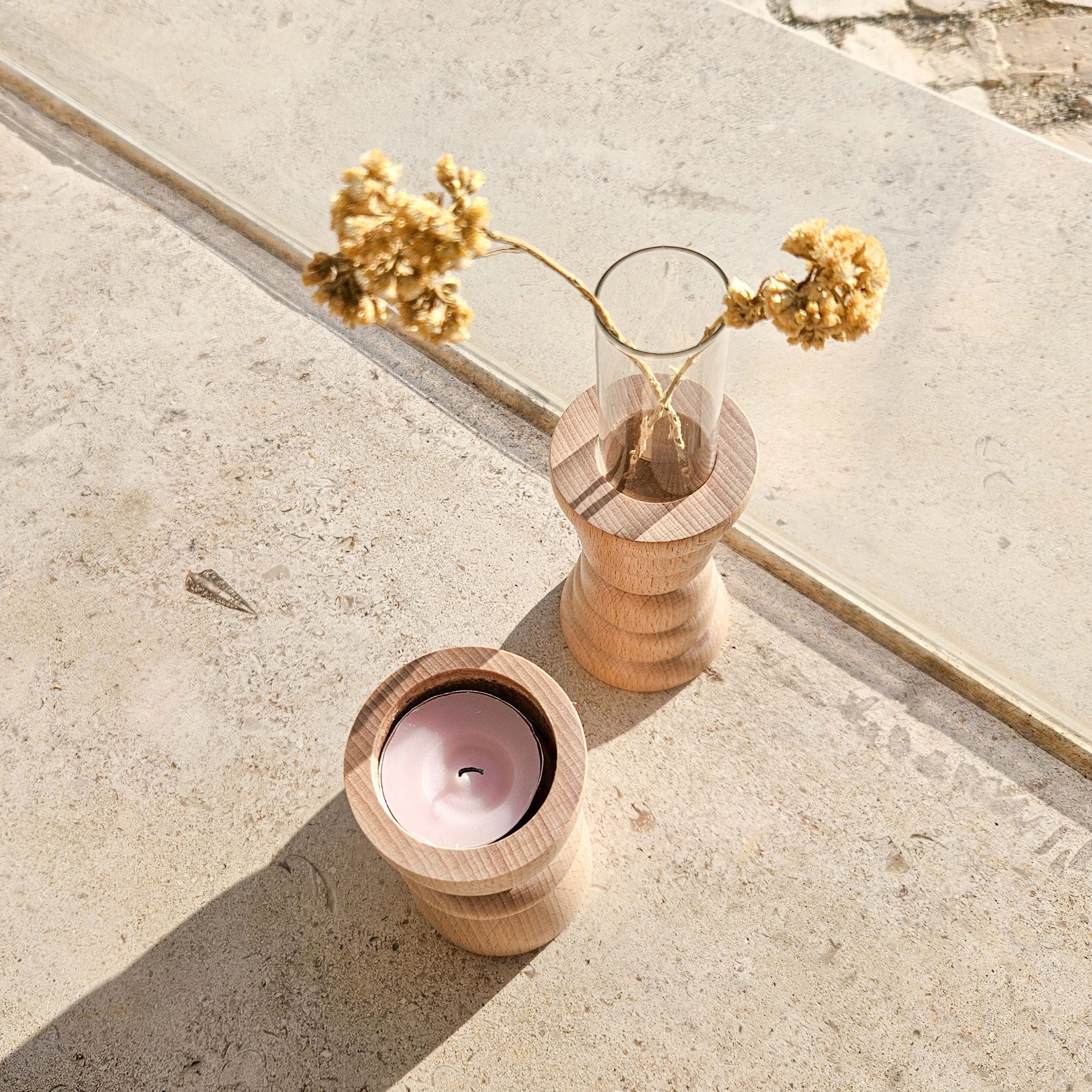 Vira 3 in 1 - Pure Wood II - Candle Holder / Tea Light Holder / Vase